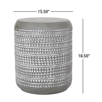 Streamdale Bohemian Textured Patio Side Table - Versatile Outdoor/Indoor Accent