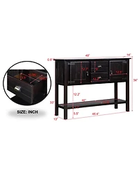 Streamdale 48" Wood Sideboard Console Table - Espresso