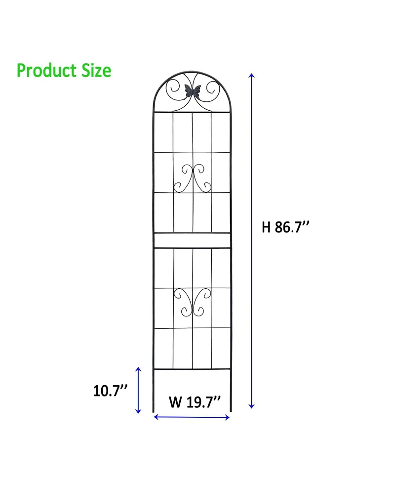 Streamdale Furniture 2-Pack 86.7" Metal Garden Trellis