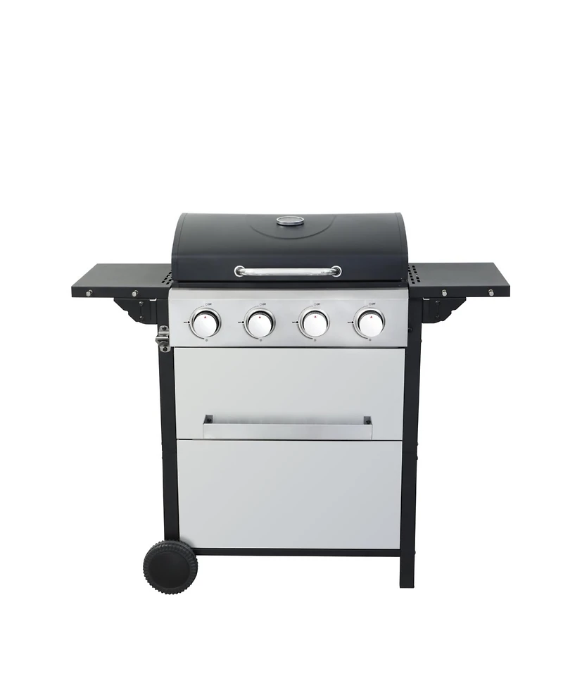 Streamdale 4-Burner Propane Bbq Grill, Foldable Table, Basket, Stainless Steel