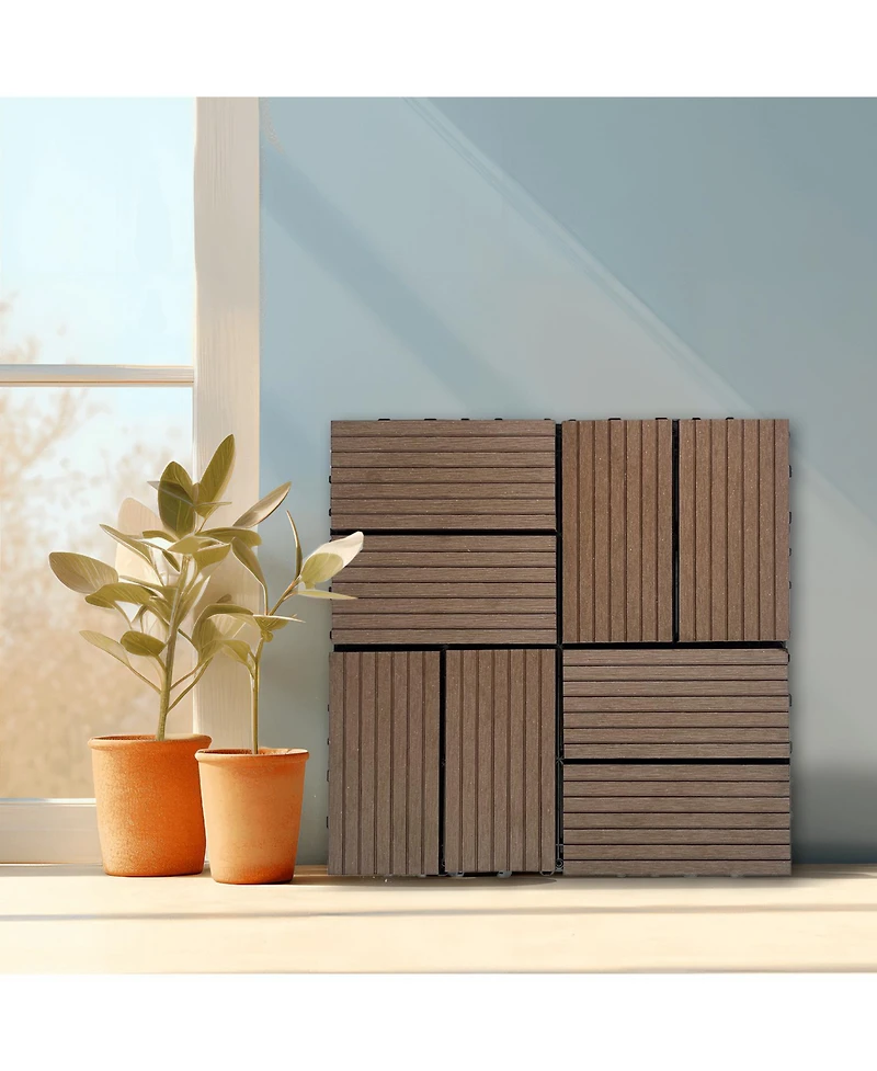Streamdale Wood-Plastic Composite Deck Tiles (20pcs)