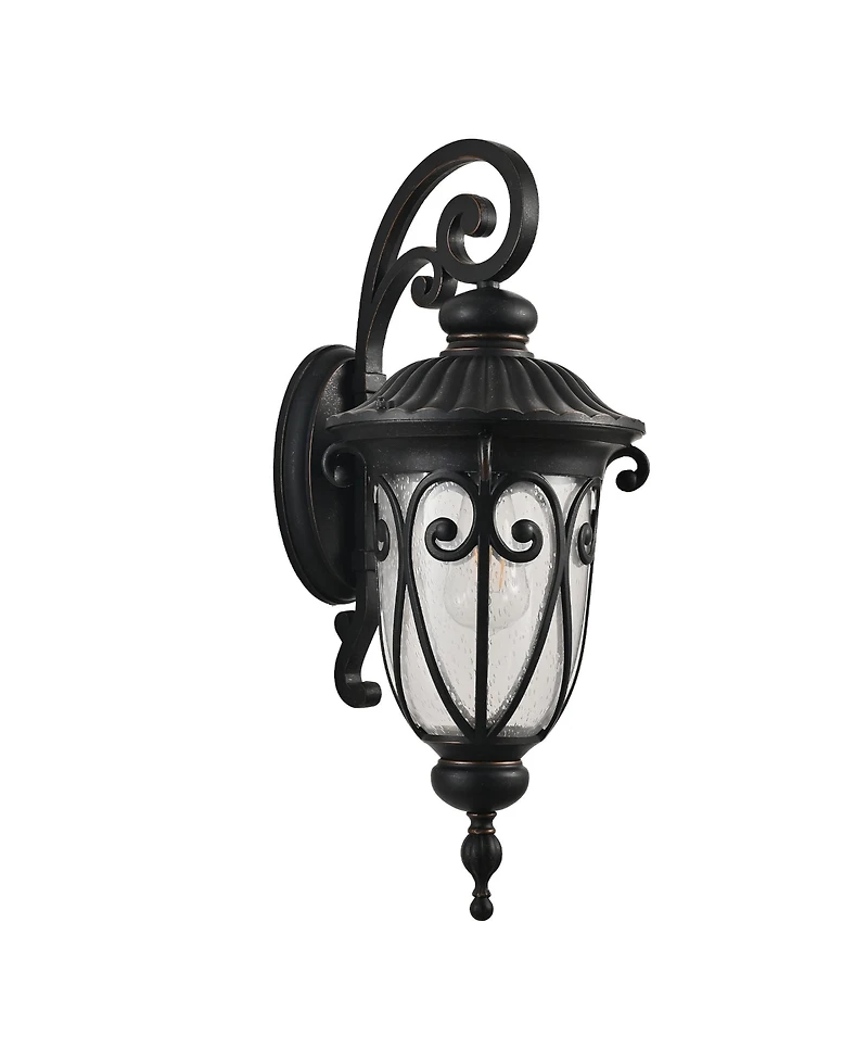 Streamdale Furniture Classic Outdoor Wall Lantern, Black Vintage Sconce with Bubble Glass (Bulb Not Included)