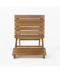 Streamdale Furniture Outdoor Acacia Wood Folding Dining Chair (Set of 2) Natural