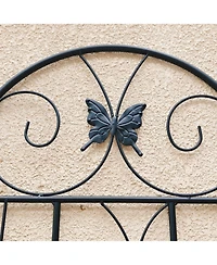 Streamdale Furniture Furniture 2 Pack Metal Garden Trellis 86.7" Black