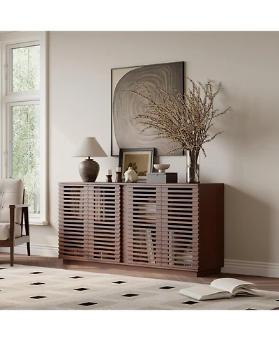 Streamdale Furniture 59.92" Buffet Sideboard with Solid Wood Doors