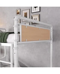 Streamdale Furniture Twin Xl Over Twin Xl Metal Bunk Bed White
