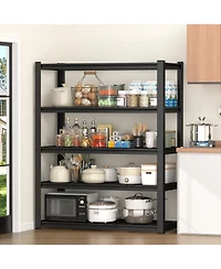 Streamdale Furniture 47" Wide Heavy-Duty 5-Layer Adjustable Metal Storage Rack