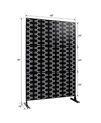 Streamdale Furniture Metal Privacy Screen 76"x48" - Indoor/Outdoor Decorative Panel