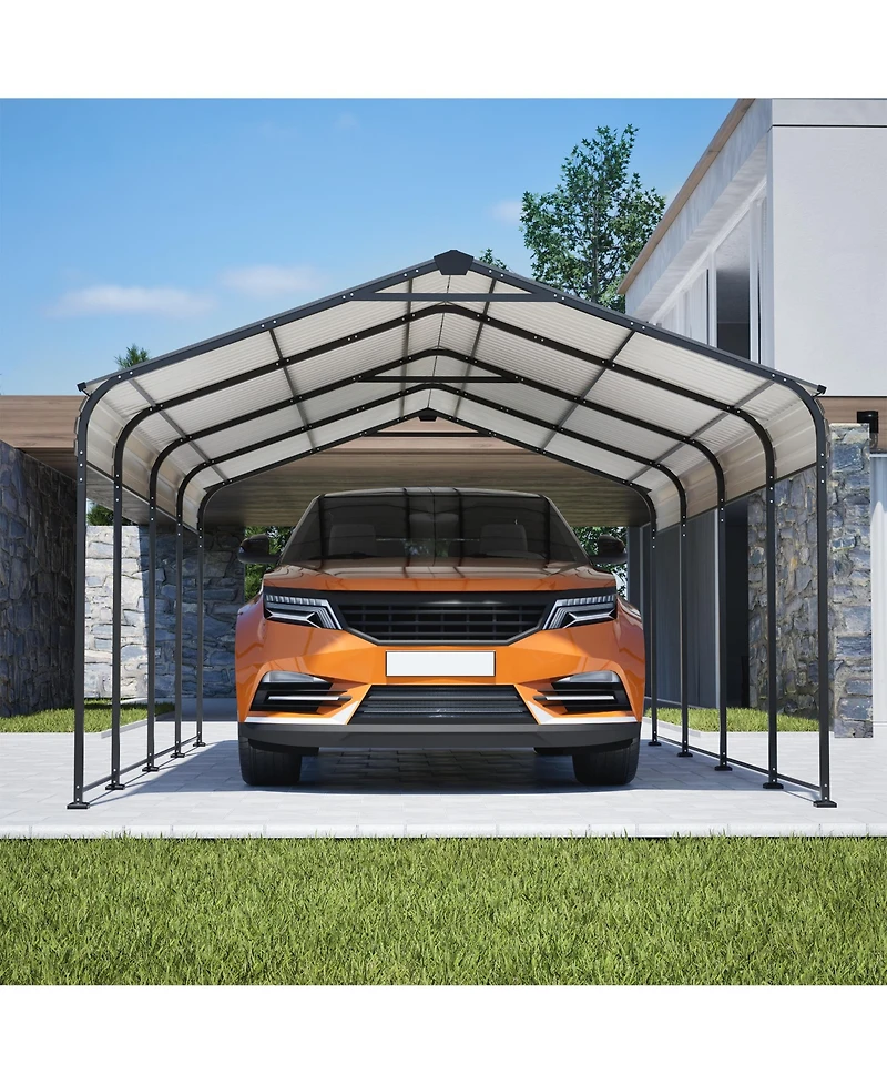 Streamdale Furniture 12x20 Metal Carport - Heavy Duty Car Shelter