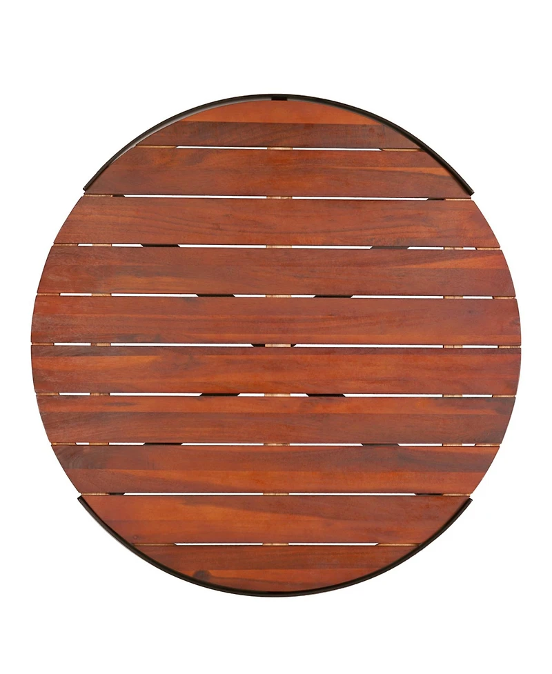 Streamdale Furniture Acacia Wood & Metal Outdoor Coffee Table