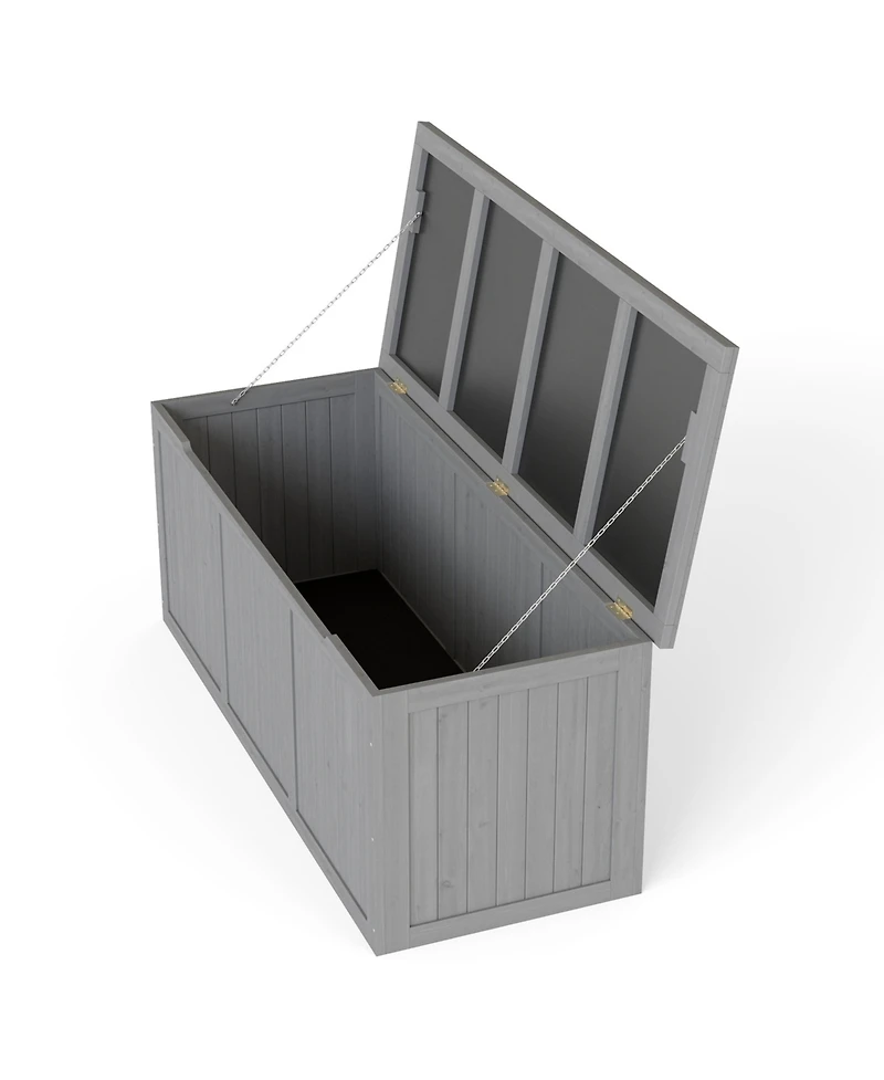 Streamdale 112 Gallon Wooden Deck Box - Outdoor Storage