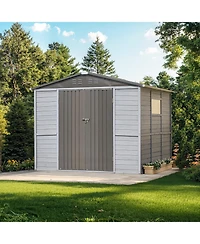 Streamdale Furniture 8x8FT Iron-Wood Tool Shed - Nature & Function