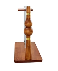 Streamdale 70" Industrial Coat Rack - Wood & Steel, Double Layer Hanger