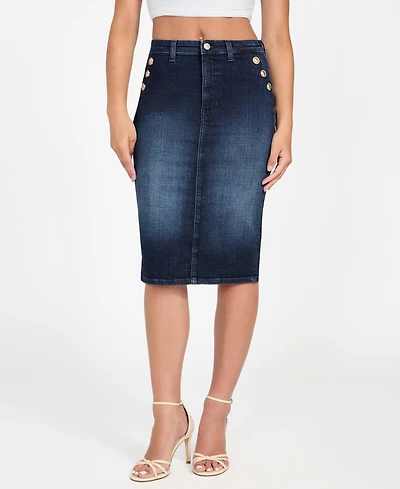 Guess Women's Slim Fit High Rise Pencil Skirt
