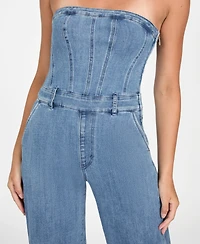Guess Women's Donna Sleeveless Denim Jumpsuit