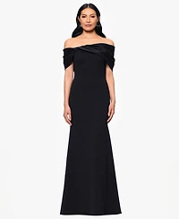 Betsy & Adam Petite Off-The-Shoulder Dress