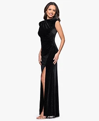 Betsy & Adam Petite Mock Neck Dress