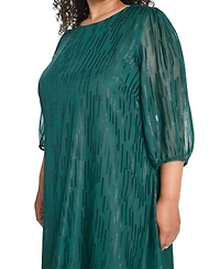 Calvin Klein Plus 3/4-Sleeve Shift Dress