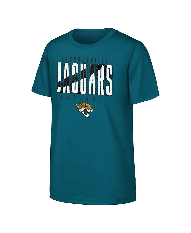 Outerstuff Big Boys and Girls Teal Jacksonville Jaguars Posterize T-Shirt