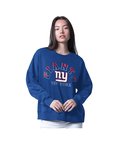G-iii 4Her by Carl Banks Women's Royal New York Giants Oversized Feud Sweatshirt