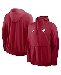 Nike Men's Crimson Oklahoma Sooners Anorak Half-Zip Hoodie Jacket