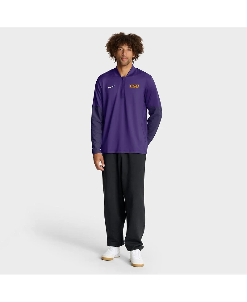 Nike Men's Purple Lsu Tigers One Goal Performance Half-Zip Pullover Sweatshirt