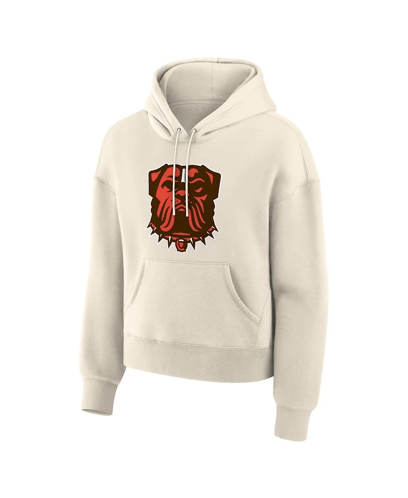 Fanatics Women's Cream Cleveland Browns Dove Legacy Pullover Hoodie