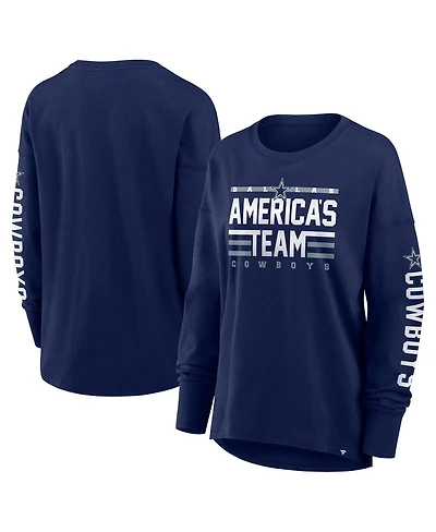Fanatics Women's Navy Dallas Cowboys Hometown Legacy Long Sleeve T-Shirt
