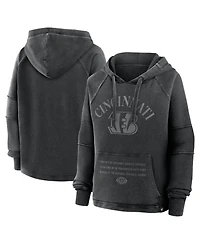 Fanatics Women's Black Cincinnati Bengals Oversized Raglan Gridiron Hoodie