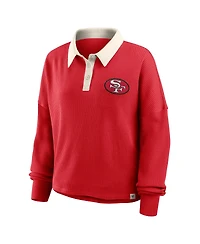 Fanatics Women's Scarlet San Francisco 49ers Oversized Hometown Premium Thermal Long Sleeve Shirt