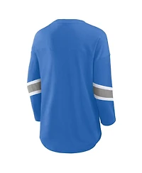 Fanatics Women's Blue Detroit Lions Redzone 3/4-Sleeve T-Shirt