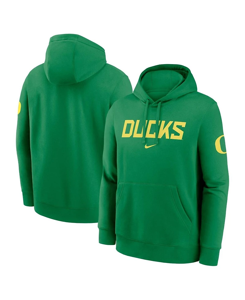 Nike Men's Green Oregon Ducks Nickname Club Fleece Pullover Hoodie