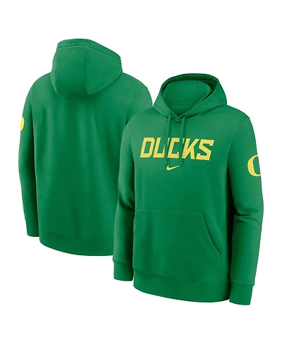 Nike Men's Green Oregon Ducks Nickname Club Fleece Pullover Hoodie