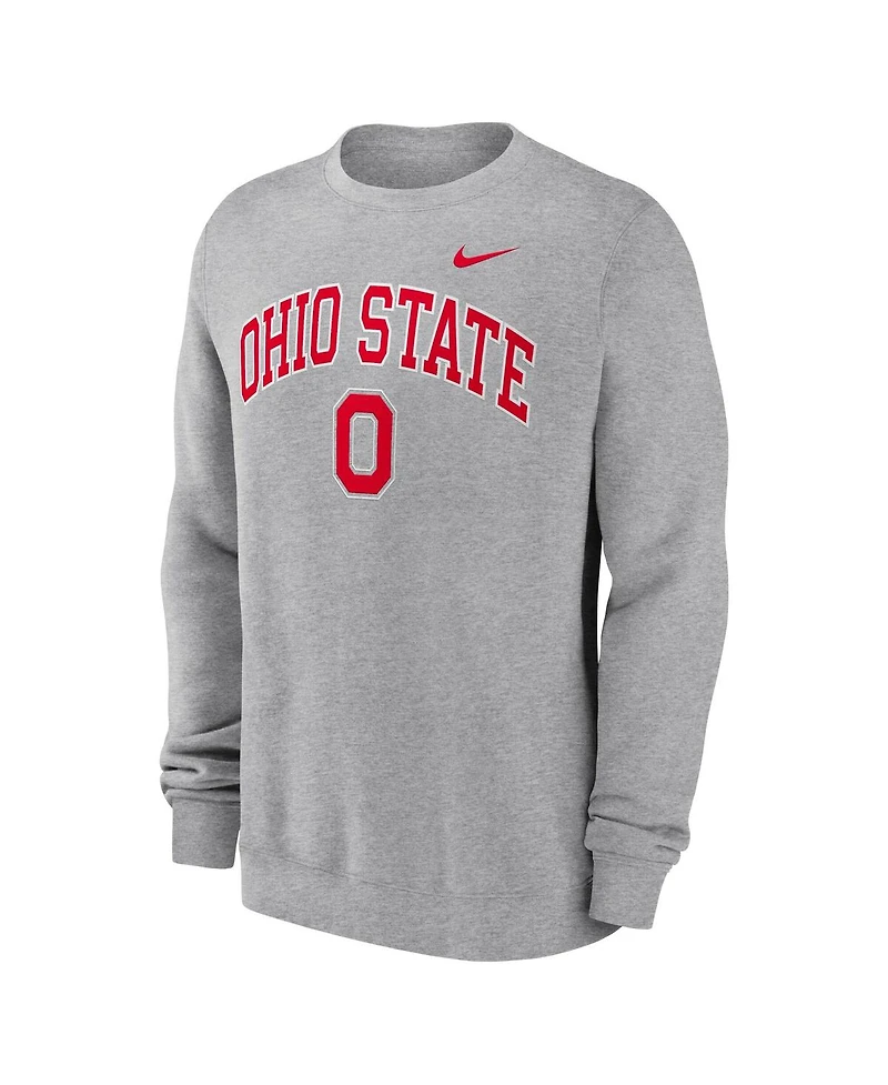 Nike Men's Gray Ohio State Buckeyes Arch Pullover Sweatshirt