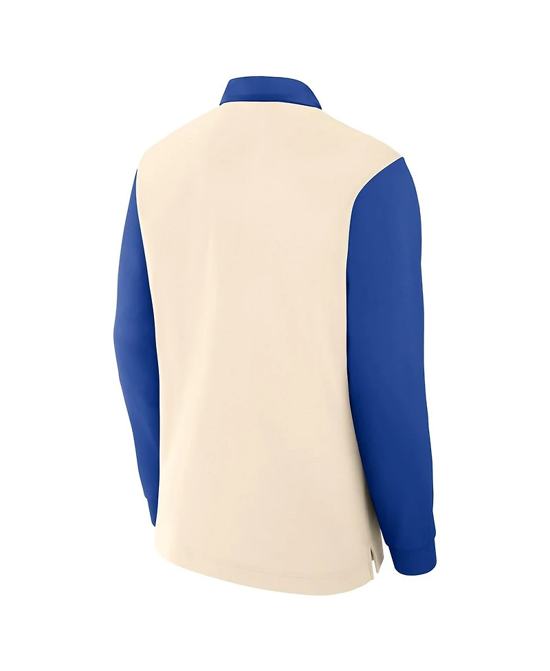 Jordan Men's Cream/Royal Florida Gators Rugby Long Sleeve Shirt