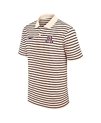 Nike Men's Tan Arizona Wildcats Solid Foundation Striped Performance Polo Shirt