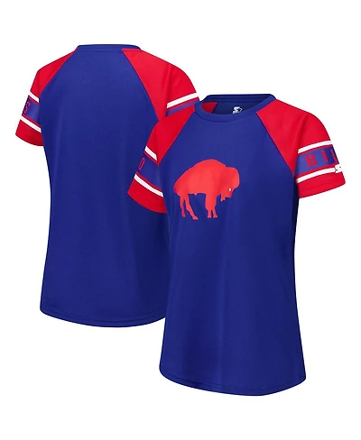 Starter Women's Royal Buffalo Bills 1st Rounder Color Block Raglan Top