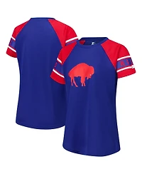 Starter Women's Royal Buffalo Bills 1st Rounder Color Block Raglan Top