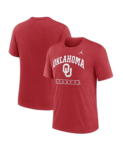 Jordan Men's Crimson Oklahoma Sooners Arch Over Logo Tri-Blend T-Shirt