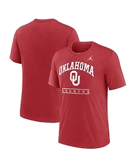 Jordan Men's Crimson Oklahoma Sooners Arch Over Logo Tri-Blend T-Shirt