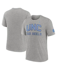 Jordan Men's Heather Gray North Carolina Tar Heels Campus Collegiate Block Tri-Blend T-Shirt