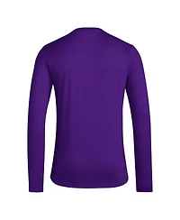 Adidas Men's Purple Washington Huskies Locker Practice Football Pre-Game Long Sleeve T-Shirt
