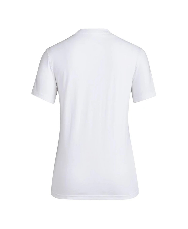Adidas Women's White Miami Hurricanes 2024 Breast Cancer Awareness Pregame T-Shirt
