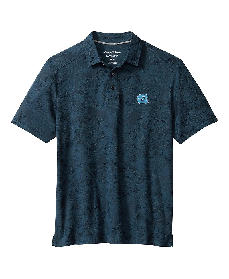 Tommy Bahama Men's Navy North Carolina Tar Heels Palm Fresco Hibiscus IslandZone Polo Shirt