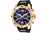 Invicta Men's I-Force Quartz Chronograph Blue Dial Polyurethane Watch