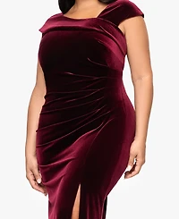 Xscape Plus Cap Sleeves Maxi Dress