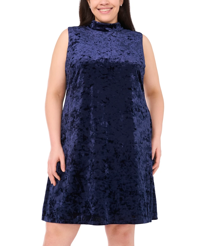 Msk Plus Sleeveless Mock Neck Dress