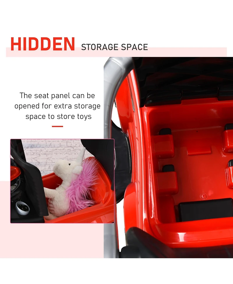 Aosom 3 in 1 Push Car, Sliding Car with Horn Music Light,