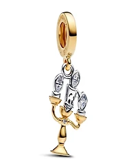 Pandora Two Tone Disney Beauty and the Beast Lumiere Dangle Charms
