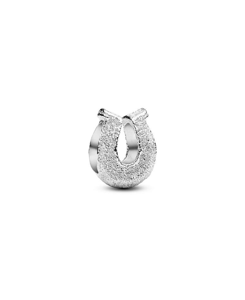 Pandora Silver Textured Horseshoe Mini Charms